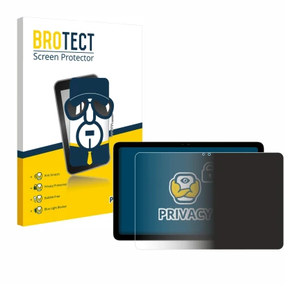 Face avant d’un emballage produit avec le logo de la marque BROTECT. À côté, l’appareil Google Pixel Tablet est représenté ave