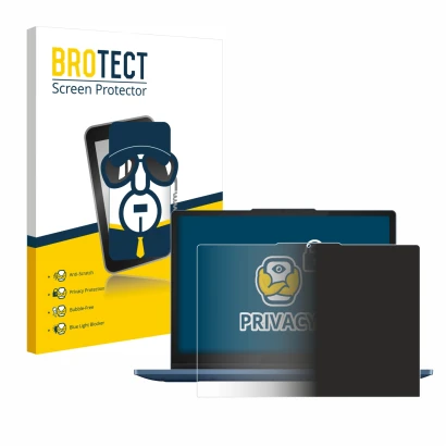 Face avant d’un emballage produit avec le logo de la marque BROTECT. À côté, l’appareil Lenovo IdeaPad Flex 3 Chrome 12IAN8 es