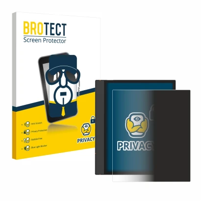 Face avant d’un emballage produit avec le logo de la marque BROTECT. À côté, l’appareil Boox Note Air 4 C est représenté avec 