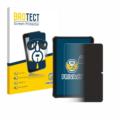 Face avant d’un emballage produit avec le logo de la marque BROTECT. À côté, l’appareil Hotwav R8 est représenté avec la prote