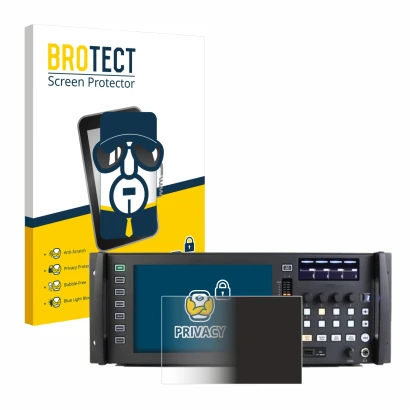 Face avant d’un emballage produit avec le logo de la marque BROTECT. À côté, l’appareil Behringer Wing Rack est représenté ave
