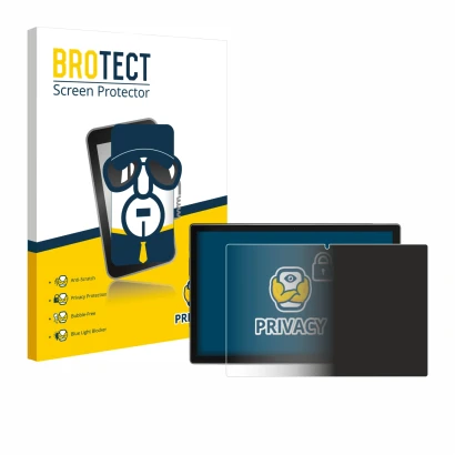 Face avant d’un emballage produit avec le logo de la marque BROTECT. À côté, l’appareil Antemper D115 10.1" est représenté ave