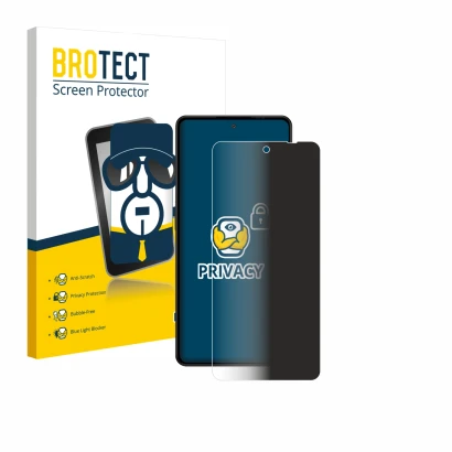 Face avant d’un emballage produit avec le logo de la marque BROTECT. À côté, l’appareil Gigaset GS6 est représenté avec la pro