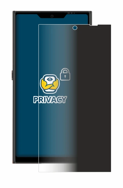 Image de l'appareil Jolla Phone avec une grande variété de protections d'écran.