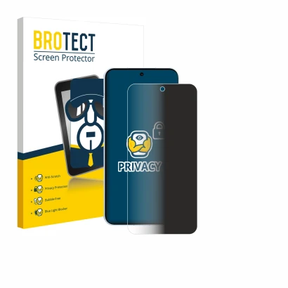 Face avant d’un emballage produit avec le logo de la marque BROTECT. À côté, l’appareil Oppo Find X8s est représenté avec la p