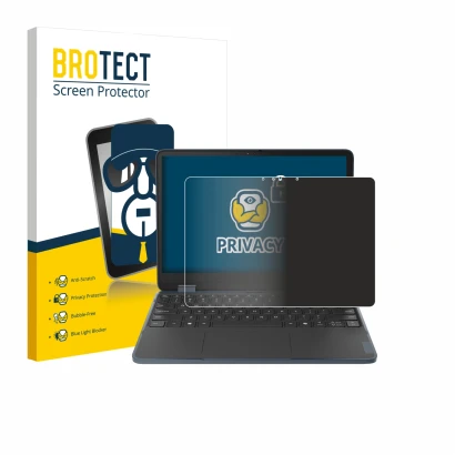 Face avant d’un emballage produit avec le logo de la marque BROTECT. À côté, l’appareil Lenovo 500w 2-in-1 Gen 5 est représent