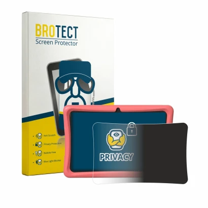 Face avant d’un emballage produit avec le logo de la marque BROTECT. À côté, l’appareil Tabwee K10 est représenté avec la prot
