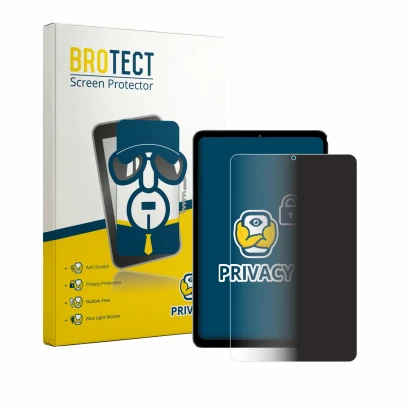 Face avant d’un emballage produit avec le logo de la marque BROTECT. À côté, l’appareil Headwolf FPad 6 est représenté avec la
