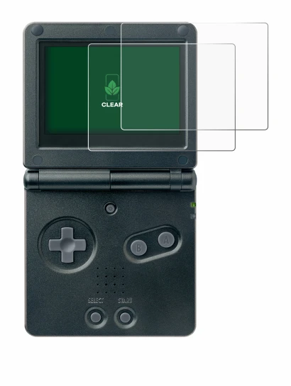 Image de l'appareil Nintendo Gameboy Advance GBA SP avec une grande variété de protections d'écran.