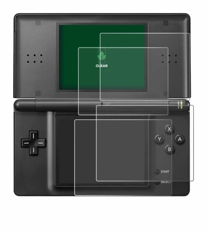 Image de l'appareil Nintendo DS LITE avec une grande variété de protections d'écran.