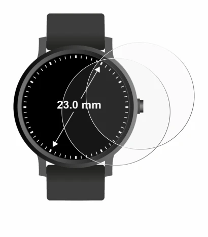 Image de l'appareil Montres (Circulaire, ø: 23 mm) avec une grande variété de protections d'écran.