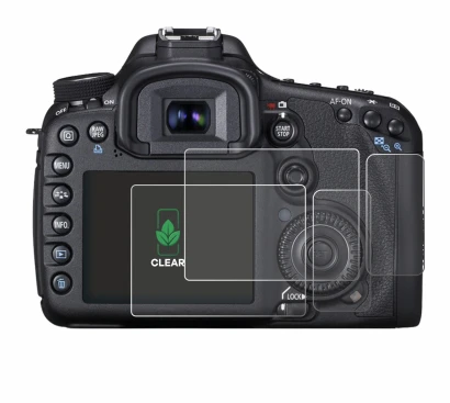 Image de l'appareil Canon EOS 7D avec une grande variété de protections d'écran.