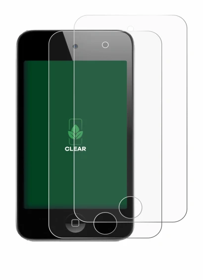 Image de l'appareil Apple iPod Touch (4ème Gen.) avec une grande variété de protections d'écran.