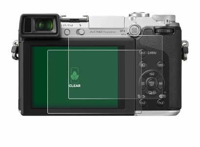 Image de l'appareil Panasonic Lumix DMC-GX7 avec une grande variété de protections d'écran.