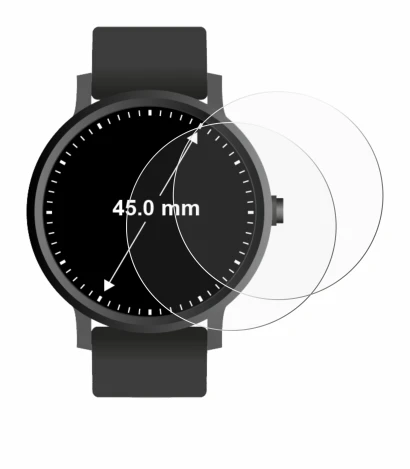 Image de l'appareil Montres (Circulaire, ø: 45 mm) avec une grande variété de protections d'écran.