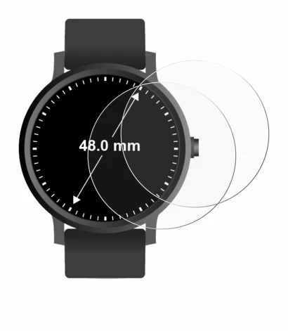 Image de l'appareil Montres (Circulaire, ø: 48 mm) avec une grande variété de protections d'écran.