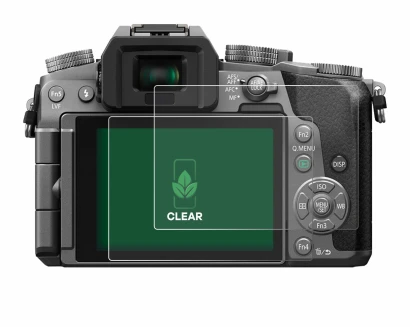Image de l'appareil Panasonic Lumix DMC-G70 avec une grande variété de protections d'écran.