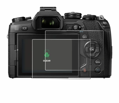 Image de l'appareil Olympus OM-D E-M1 Mark II avec une grande variété de protections d'écran.