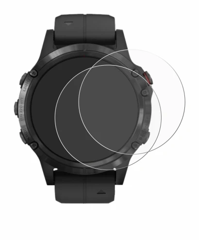 Image de l'appareil Garmin Fenix 5 Plus (47 mm) avec une grande variété de protections d'écran.