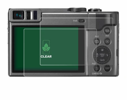 Image de l'appareil Panasonic Lumix DC-TZ90 avec une grande variété de protections d'écran.