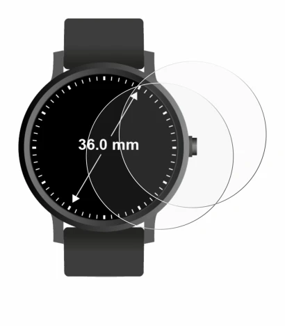 Image de l'appareil Circulaire Displays (ø: 36 mm) avec une grande variété de protections d'écran.