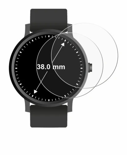 Image de l'appareil Circulaire Displays (ø: 38 mm) avec une grande variété de protections d'écran.