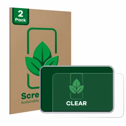 Face avant d’un emballage produit avec le logo de la marque ScreenLeaf. À côté, l’appareil Tandem diabetes care t:slim X2 Insu