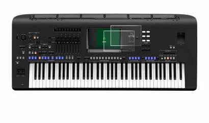 Image de l'appareil Yamaha Genos avec une grande variété de protections d'écran.