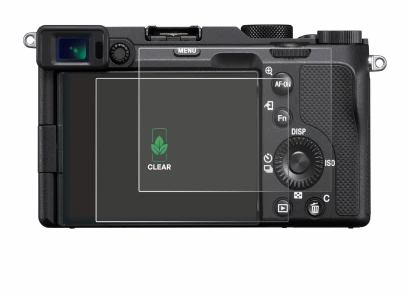 Image de l'appareil Sony A7C avec une grande variété de protections d'écran.
