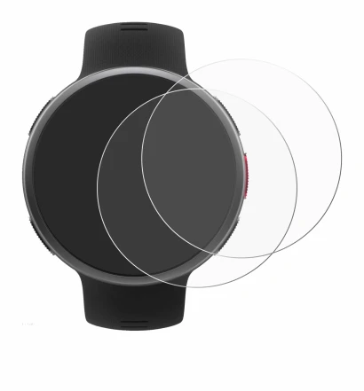 Image de l'appareil Polar Vantage V2 avec une grande variété de protections d'écran.