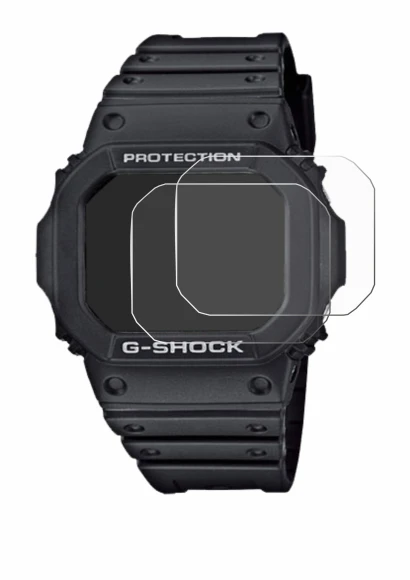 Image de l'appareil Casio G-Shock GW-M5610-1ER avec une grande variété de protections d'écran.