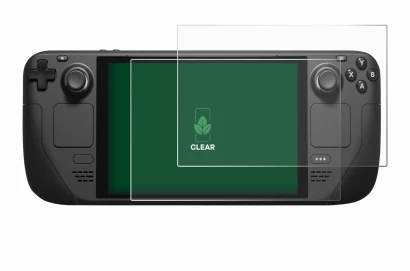 Image de l'appareil Valve Steam Deck avec une grande variété de protections d'écran.