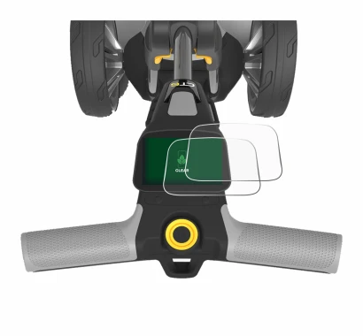 Image de l'appareil PowaKaddy CT6 avec une grande variété de protections d'écran.