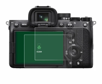 Image de l'appareil Sony Alpha 7 IV avec une grande variété de protections d'écran.