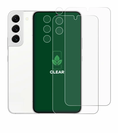 Image de l'appareil Samsung Galaxy S22 5G (Avant+Caméra) avec une grande variété de protections d'écran.