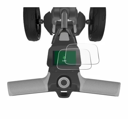 Image de l'appareil PowaKaddy FX5 2.8" avec une grande variété de protections d'écran.