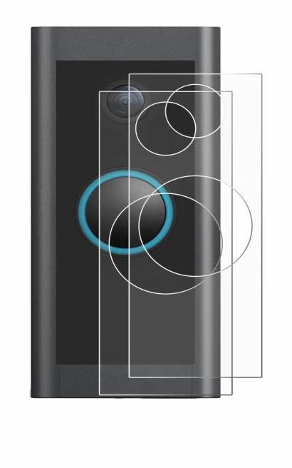 Image de l'appareil Ring Video Doorbell Wired avec une grande variété de protections d'écran.