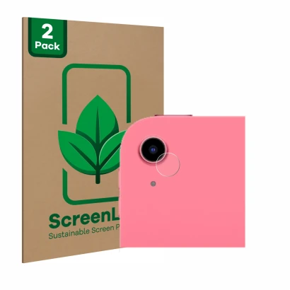 Face avant d’un emballage produit avec le logo de la marque ScreenLeaf. À côté, l’appareil Apple iPad 10.9" WiFi 2022 (Caméra 