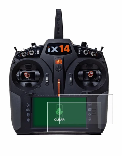 Image de l'appareil Spektrum iX14 avec une grande variété de protections d'écran.