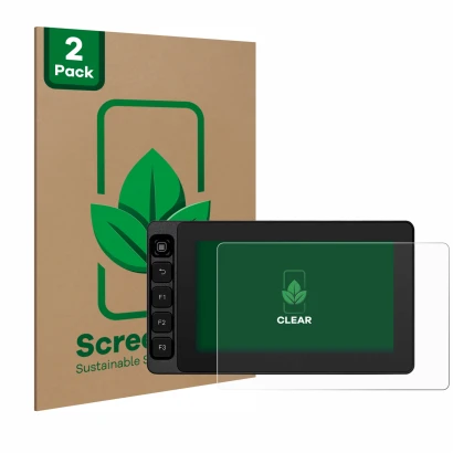 Face avant d’un emballage produit avec le logo de la marque ScreenLeaf. À côté, l’appareil SmallHD Ultra 5 est représenté avec