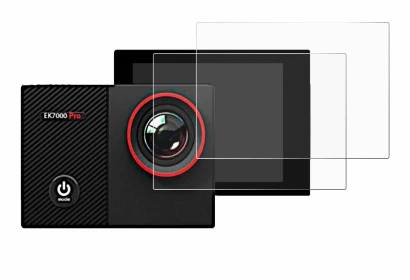 Image de l'appareil Akaso EK7000 Pro avec une grande variété de protections d'écran.
