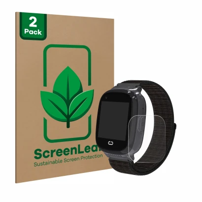 Face avant d’un emballage produit avec le logo de la marque ScreenLeaf. À côté, l’appareil Pthtechus 4G GPS T30 est représenté