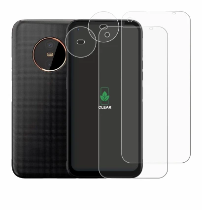 Image de l'appareil Gigaset GX6 (Avant+Caméra) avec une grande variété de protections d'écran.