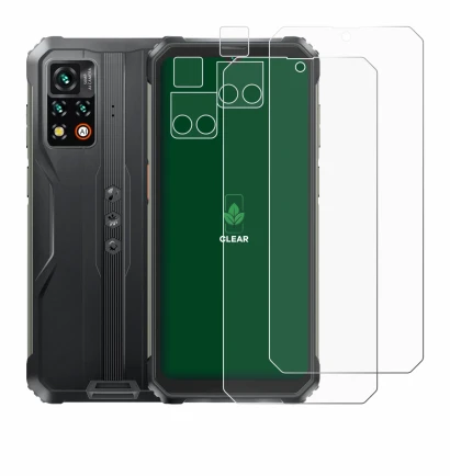 Image de l'appareil Blackview BV9200 (Avant+Caméra) avec une grande variété de protections d'écran.