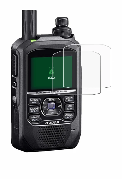 Image de l'appareil Icom ID-50E avec une grande variété de protections d'écran.