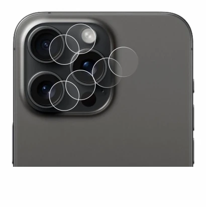 Image de l'appareil Apple iPhone 15 Pro Max (Caméra UNIQUEMENT) avec une grande variété de protections d'écran.