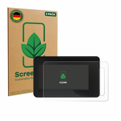 Face avant d’un emballage produit avec le logo de la marque ScreenLeaf. À côté, l’appareil Shimano Steps SC-EN600 est représen