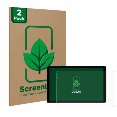Face avant d’un emballage produit avec le logo de la marque ScreenLeaf. À côté, l’appareil Sebbe S22 10.1" est représenté avec