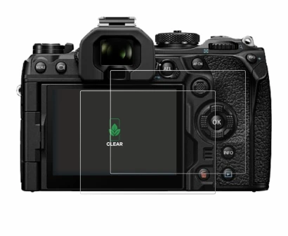 Image de l'appareil Olympus OM System OM-1 Mark II avec une grande variété de protections d'écran.