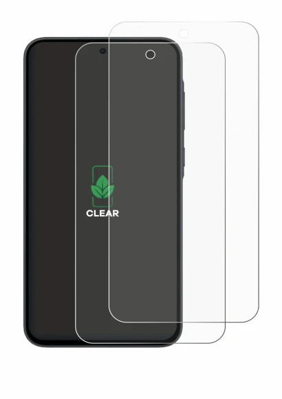 Image de l'appareil Samsung Galaxy A35 5G avec une grande variété de protections d'écran.